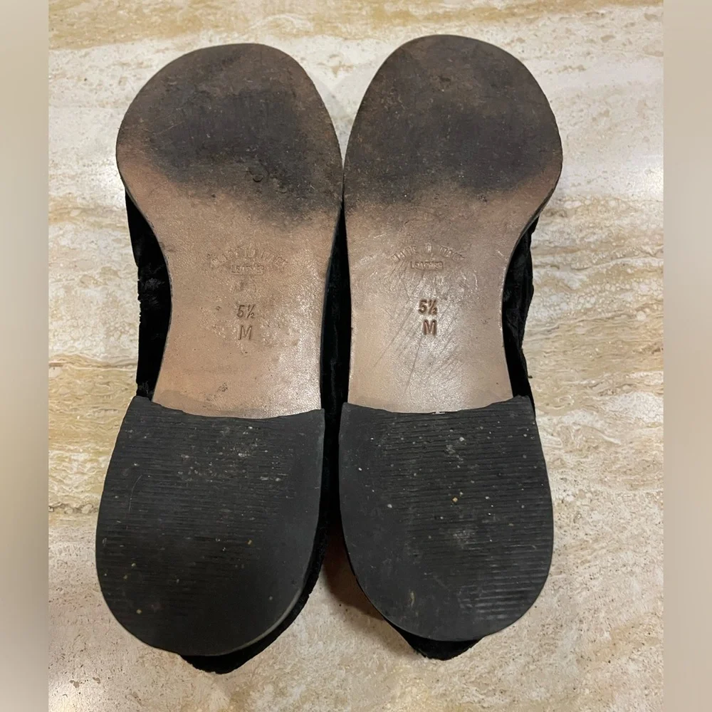 Yves Saint Laurent Italian Made Black Velvet Embroidered Loafers - Picture 8 of 9